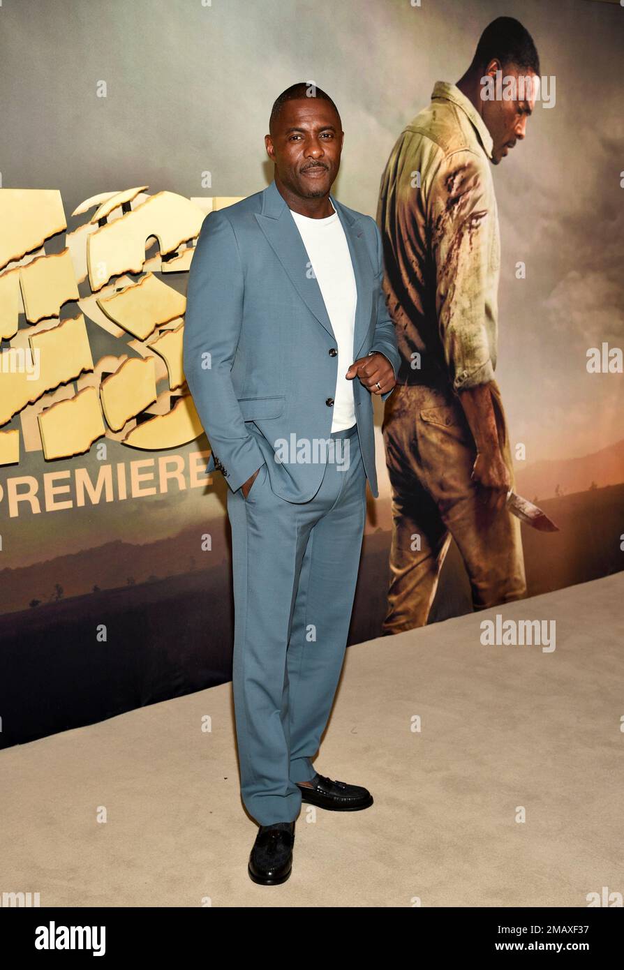 Actor Idris Elba attends the world premiere of "Beast" at the Museum of