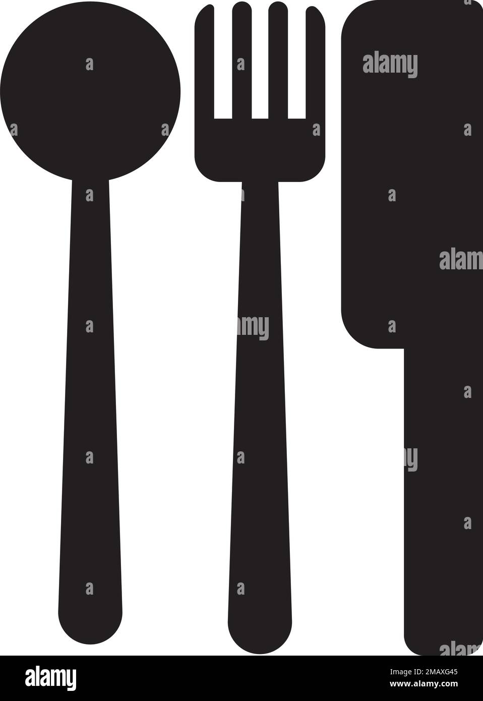 spoon and fork logo vectortemplate Stock Vector