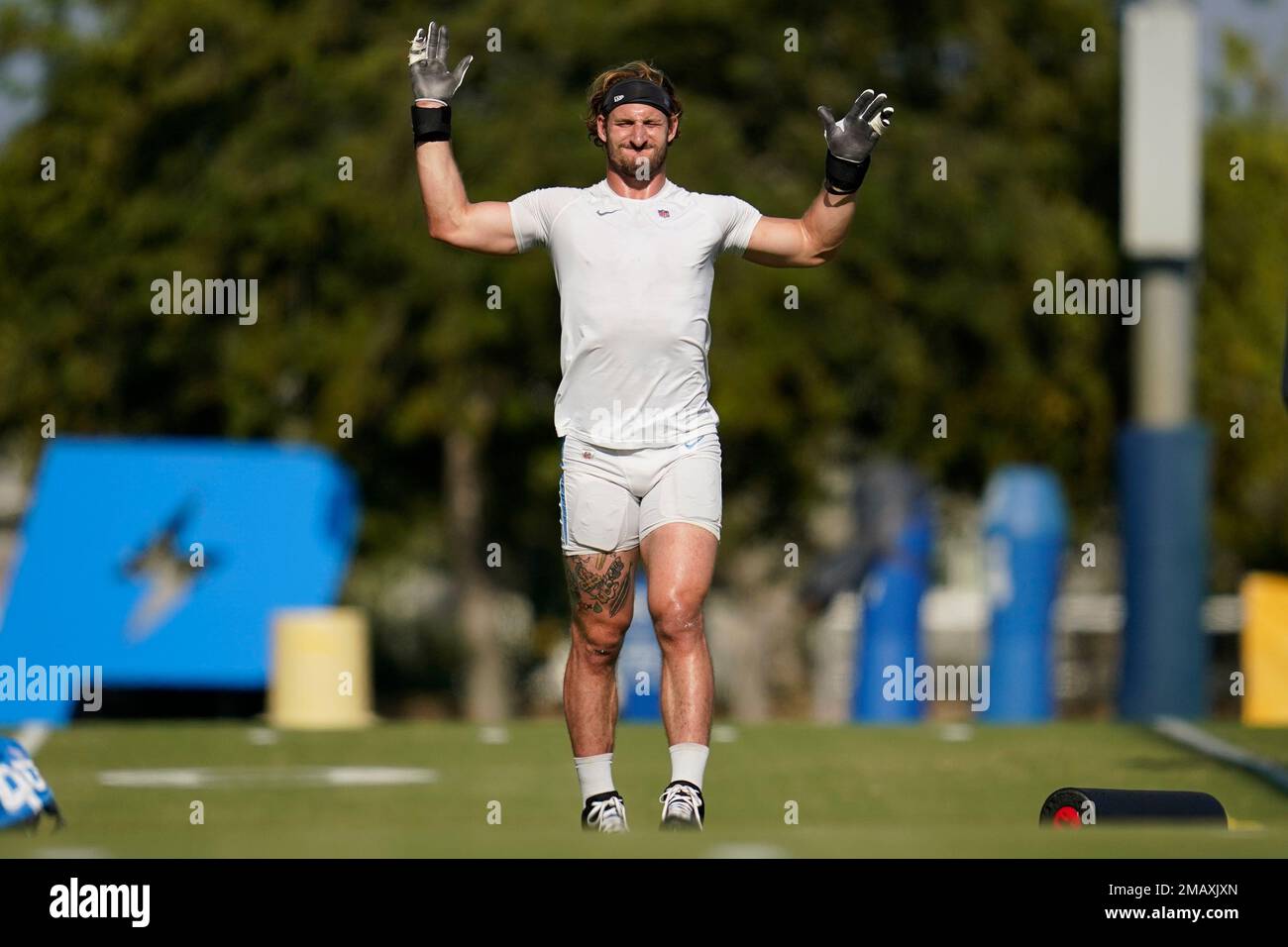 Los Angeles Chargers outside linebacker Joey Bosa (97) participates in ...