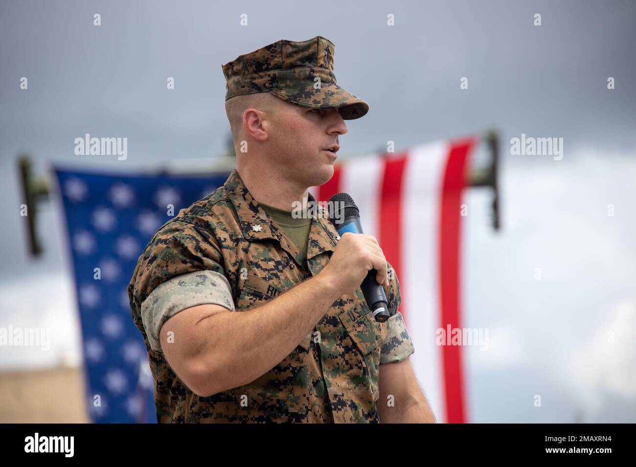 U.S. Marine Corps. Lt. Col. Stephen Ritchie, incoming commanding ...