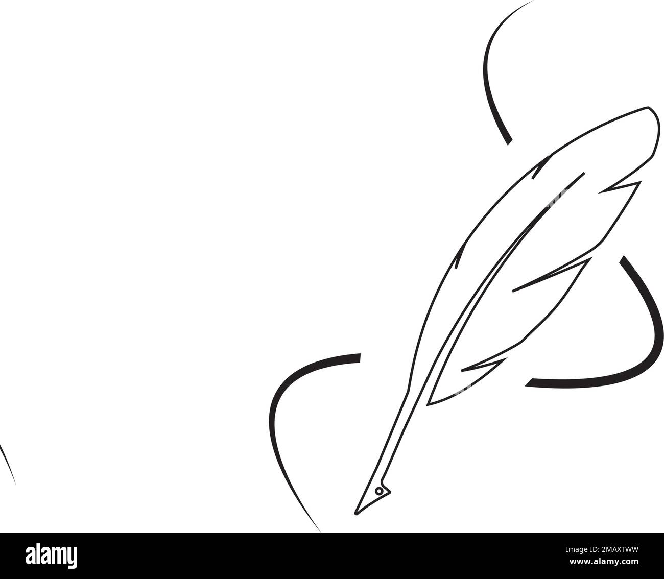 quill pen logo stock illustration design Stock Vector Image & Art - Alamy