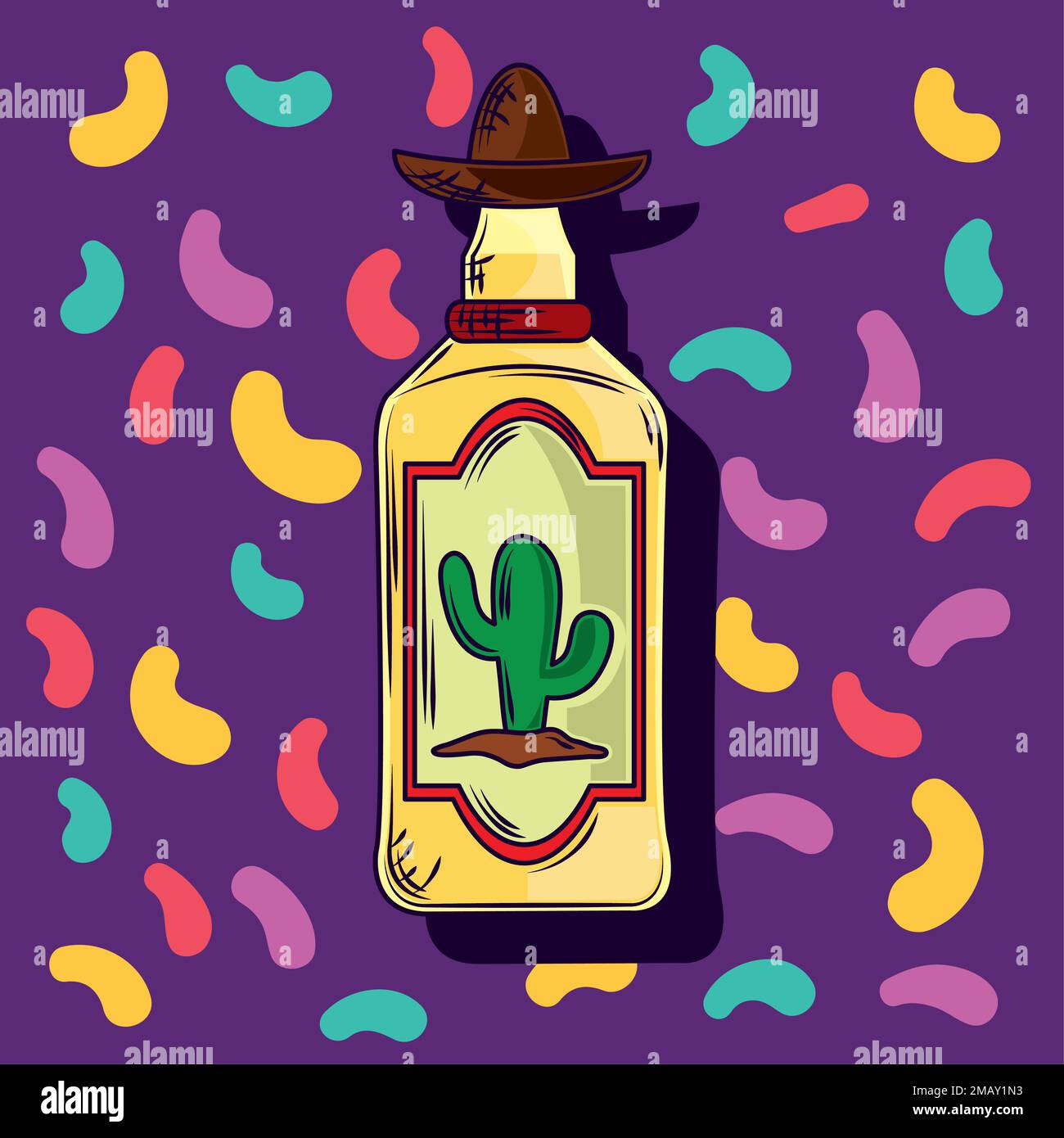 tequila bottle mexican Stock Vector Image & Art Alamy