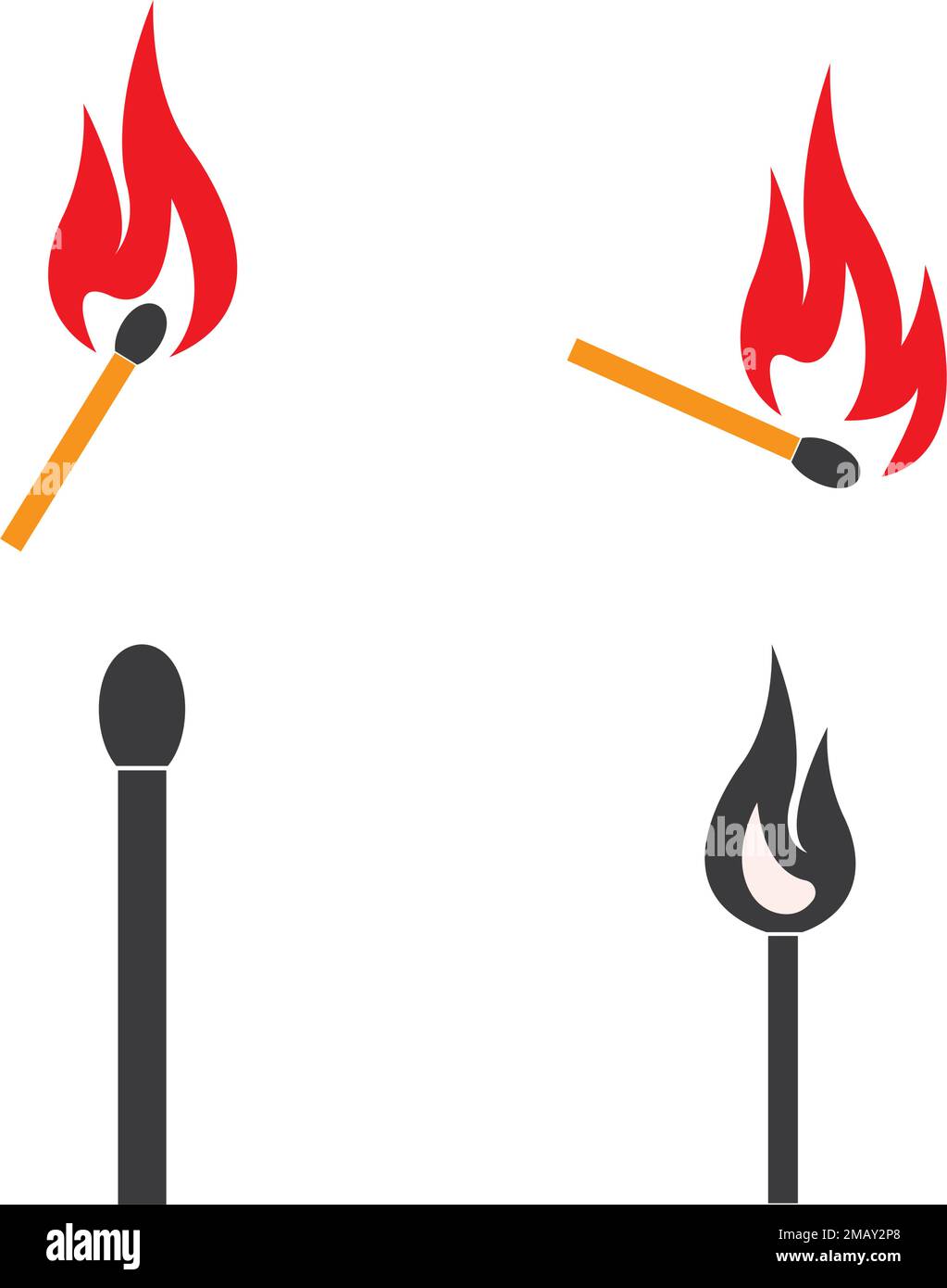 stem matches logo stock illustration design Stock Vector Image & Art