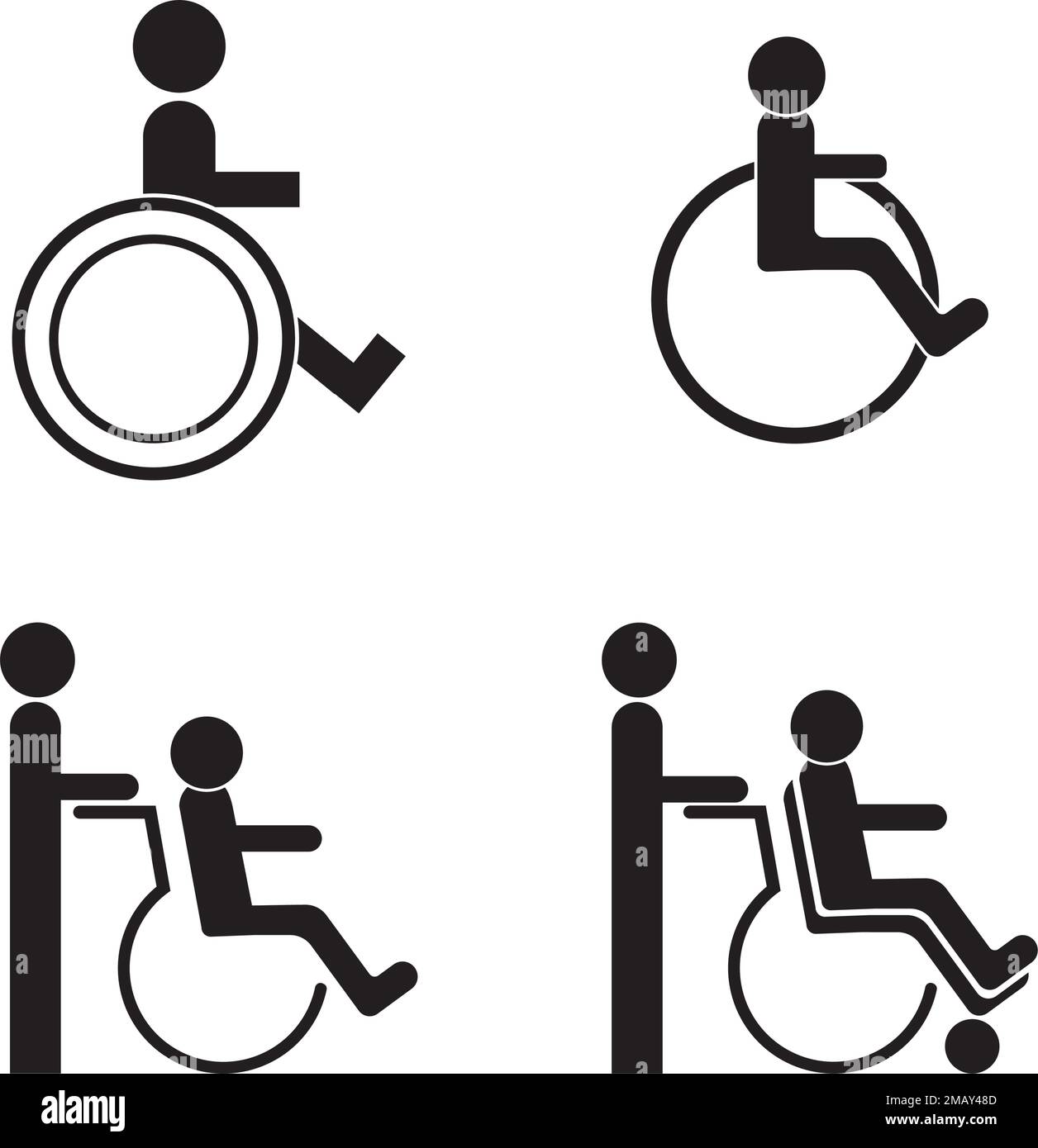 wheel chair logo illustration design Stock Vector Image & Art Alamy