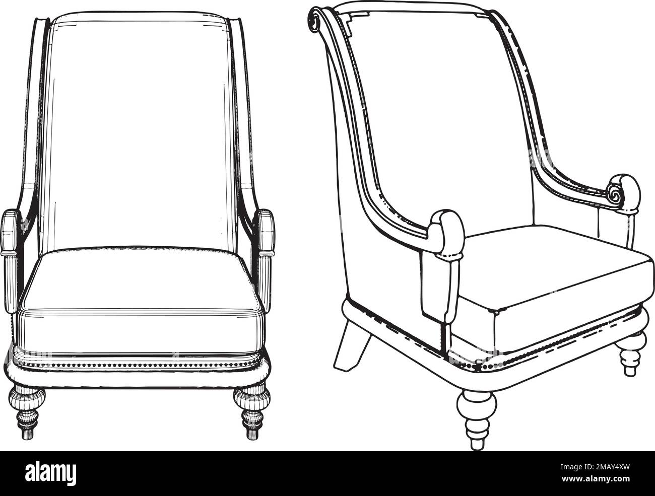 Antique Armchair Vector Stock Vector Image & Art Alamy