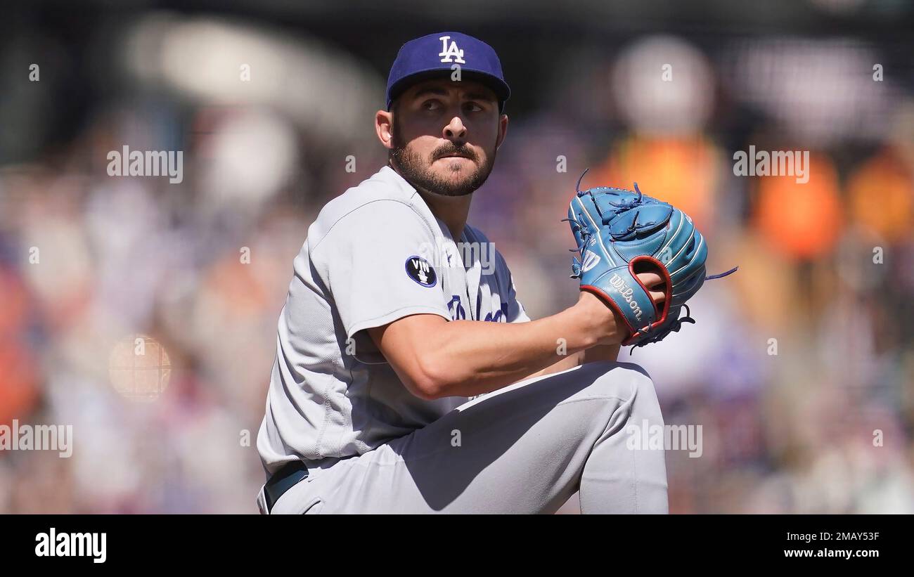 Los Angeles Dodgers relief pitcher Alex Vesia (51) celebrates with catcher  Austin Barnes (15) during a MLB game against the Miami Marlins, Sunday, May  Stock Photo - Alamy