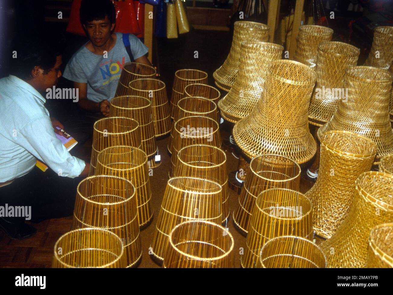 Rattanware crafts in a shop in Jakarta, Indonesia Stock Photo Alamy