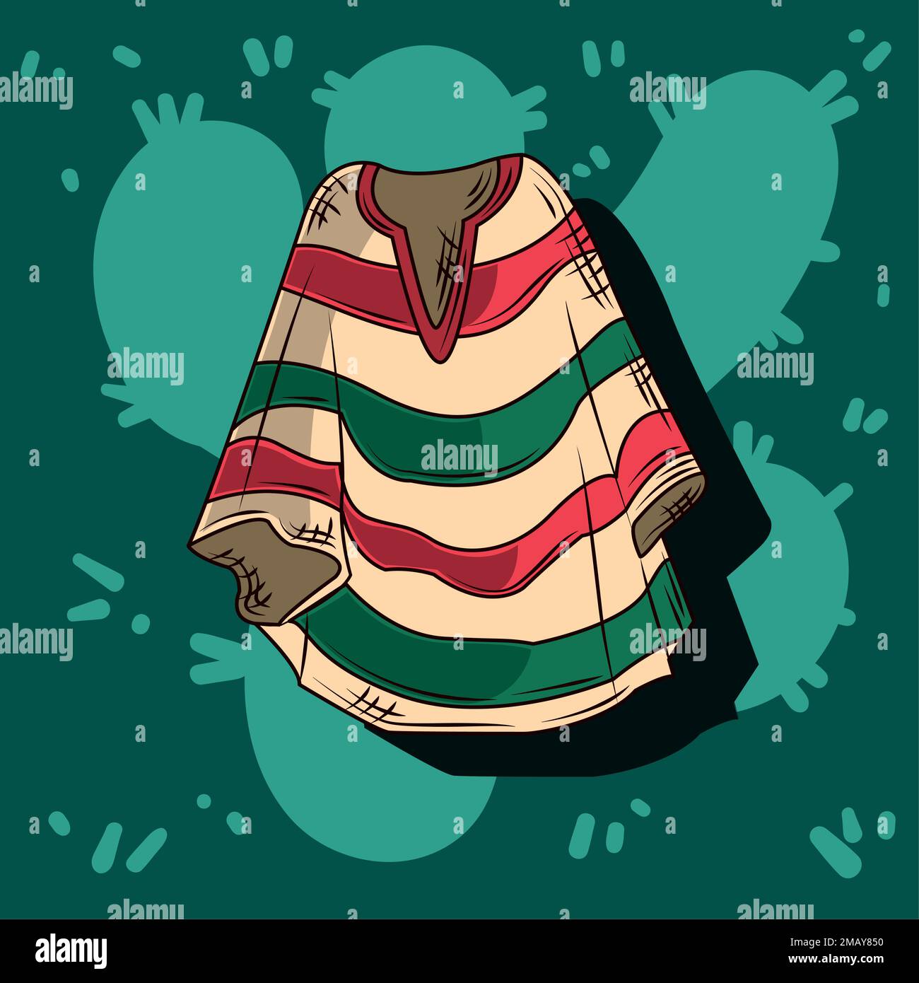 mexican poncho design Stock Vector Image & Art Alamy