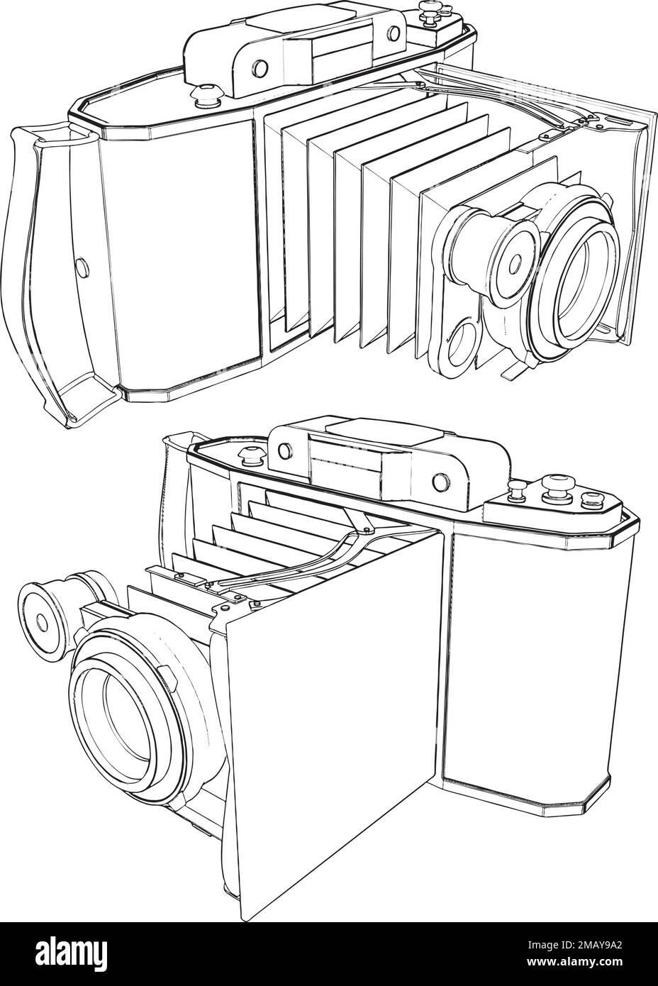 Old Photographic Camera Vector Stock Vector