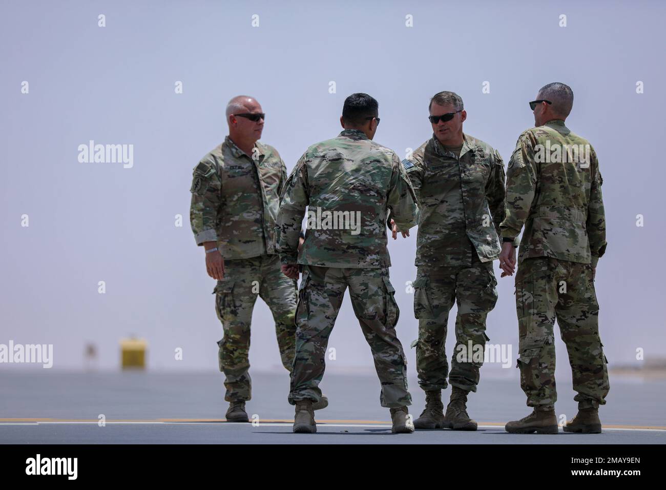 From left, U.S. Army Command Sgt. Maj. Jeremy Lile, senior enlisted ...