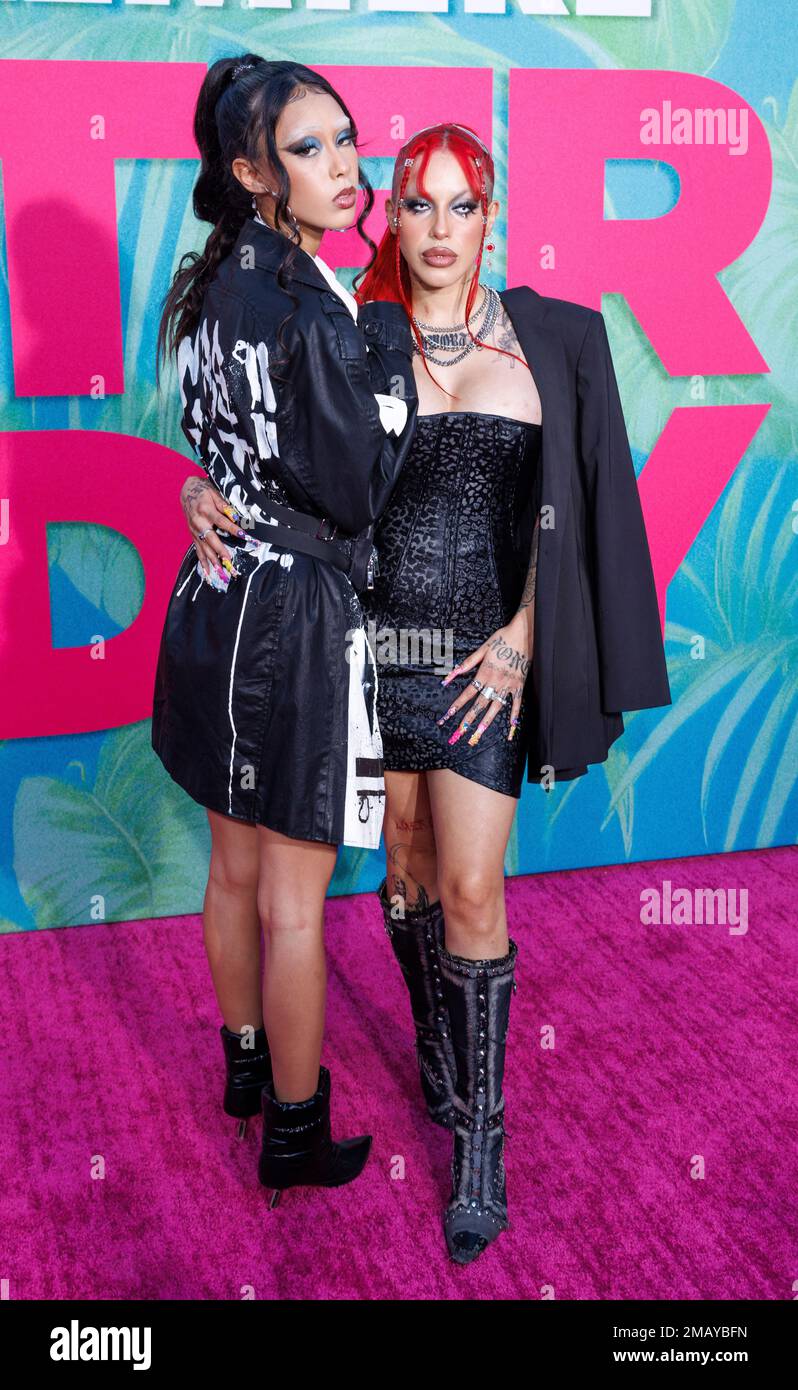 Kiyomi, left and Lexi Reed arrive at the World Premiere of 