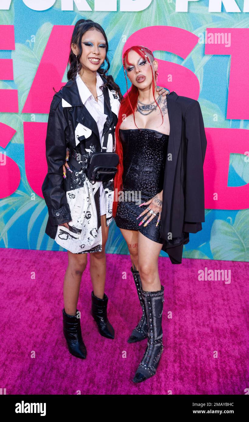 Kiyomi, left and Lexi Reed arrive at the World Premiere of 