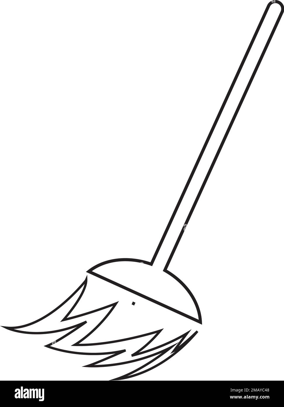 broom logo vektor illustration design Stock Vector