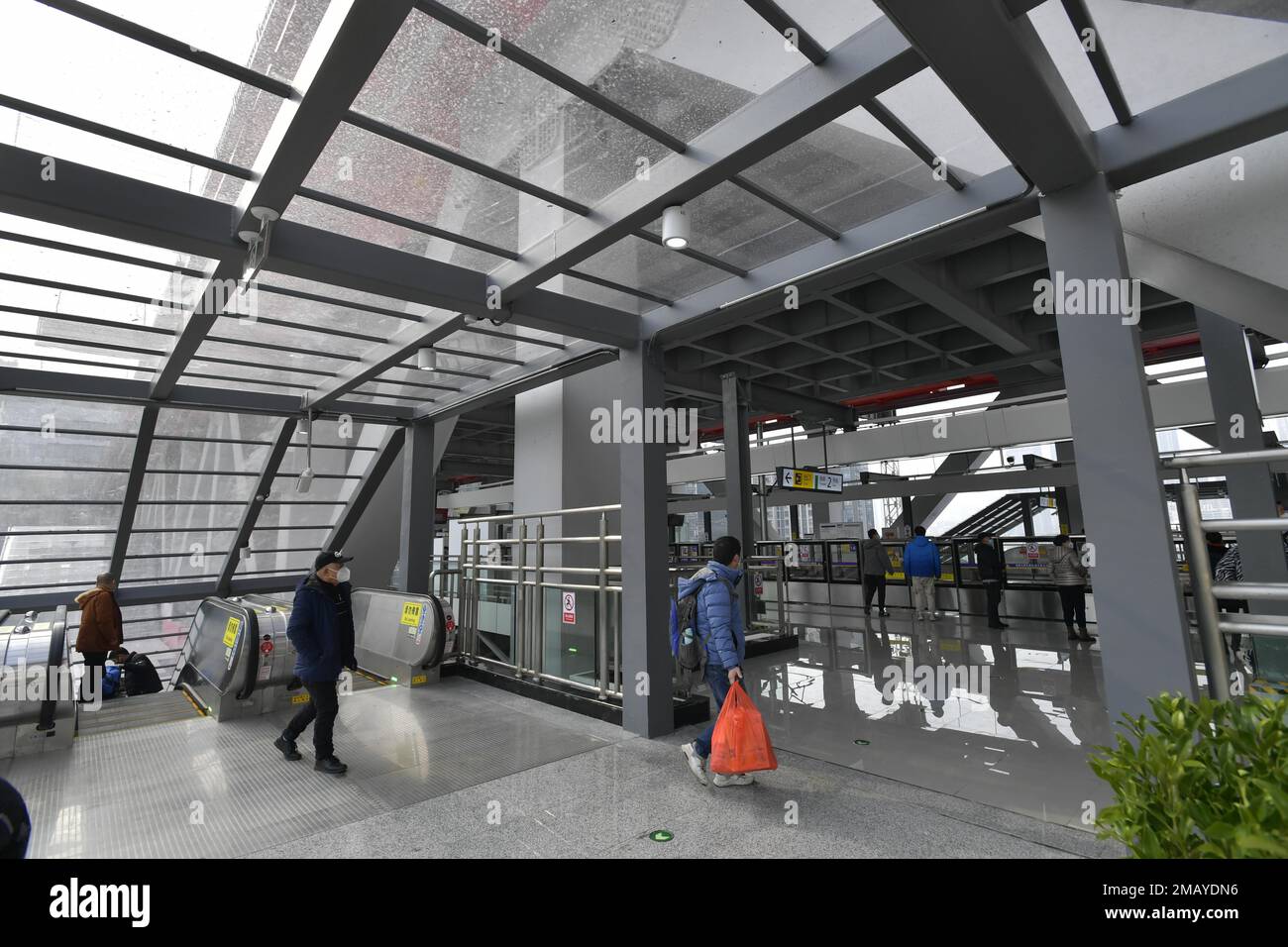 The first rail station built on the rivercrossing bridge Zengjiayan