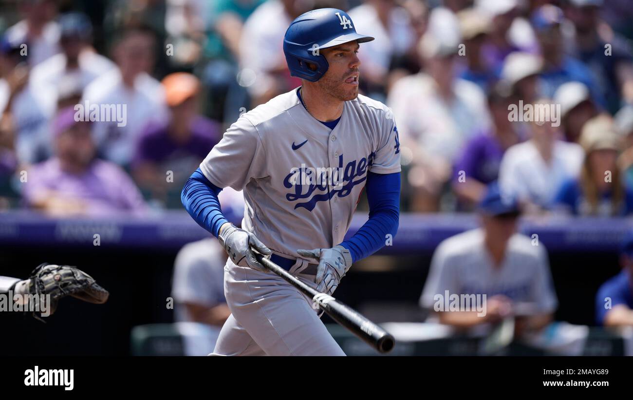 Los Angeles Dodgers first baseman Freddie Freeman (5) in the third