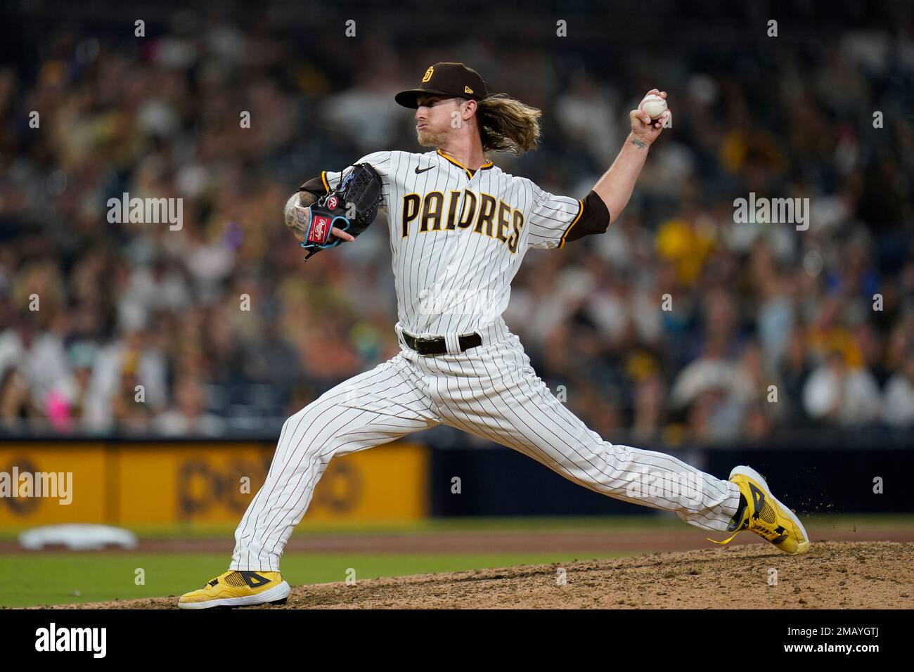 San Diego Padres Relief Pitcher Josh Hader Works Against A Colorado ...