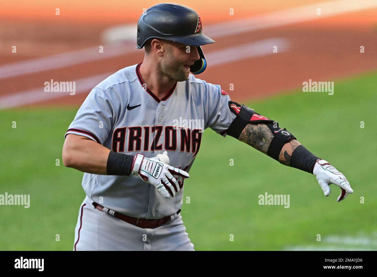 Arizona Diamondbacks' Christian Walker (53) celebrates with David