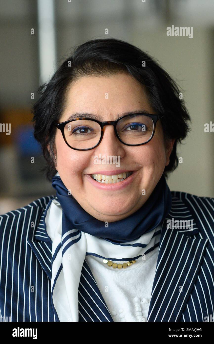 Magdeburg, Germany. 19th Jan, 2023. Sara Hadjiali, Managing Director of