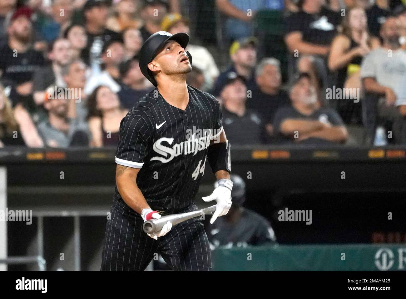 Chicago White Sox's Seby Zavala runs the bases after hitting a home run  during the third inning of a baseball game against the New York Yankees  Tuesday, June 6, 2023, in New