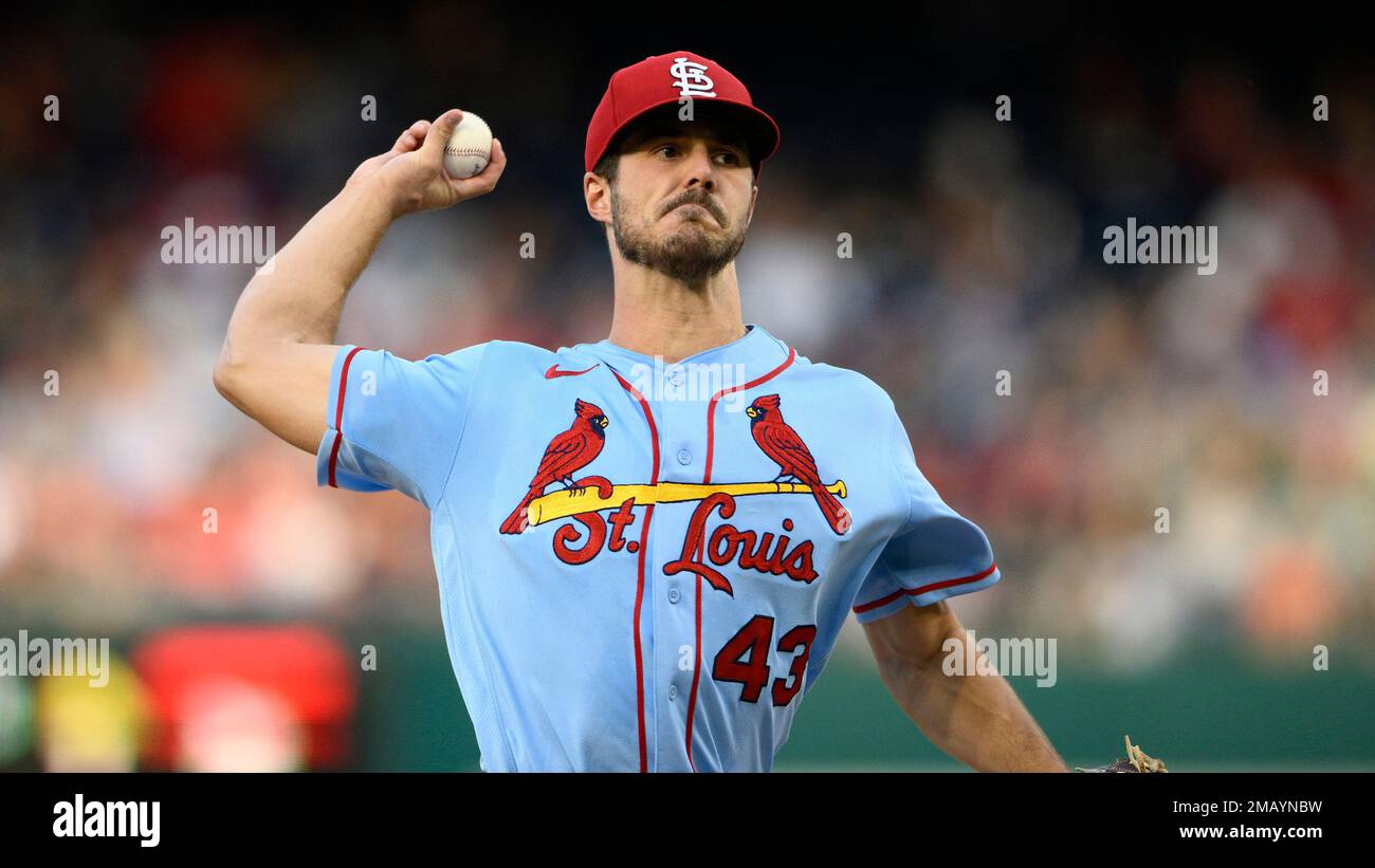 St. Louis Cardinals starting pitcher Dakota Hudson throws during the