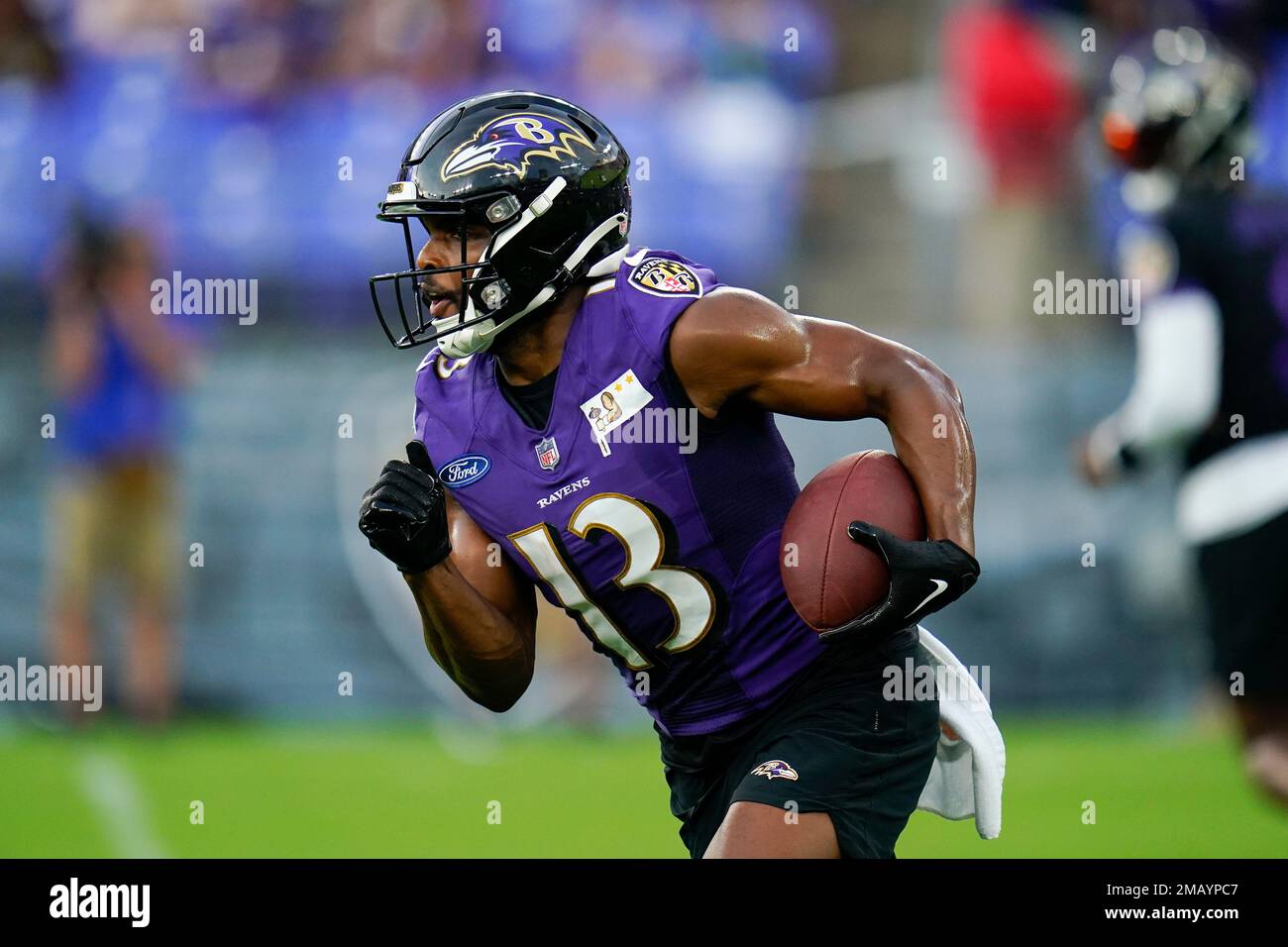 Baltimore Ravens Wide Receiver Devin Duvernay Works Out During The Team ...