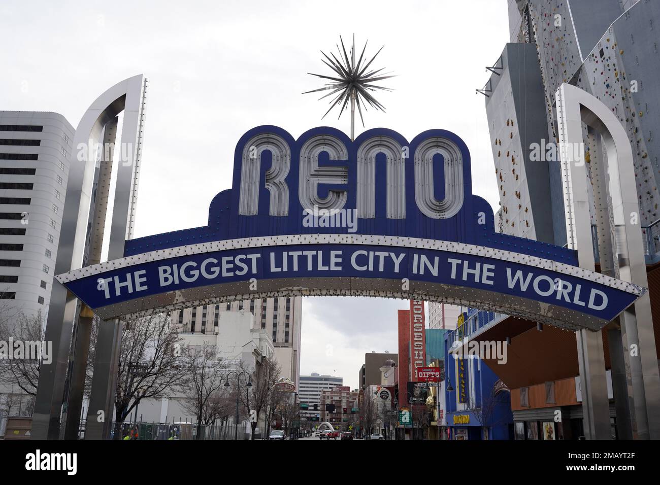 The The Reno Arc Biggest Little City in the World a sign, Friday, Jan ...