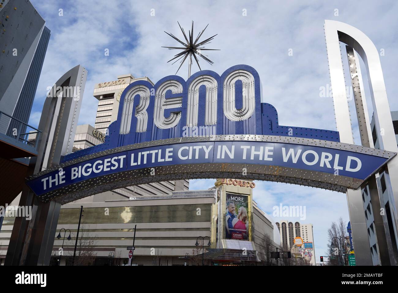 The The Reno Arc Biggest Little City in the World a sign, Friday, Jan ...