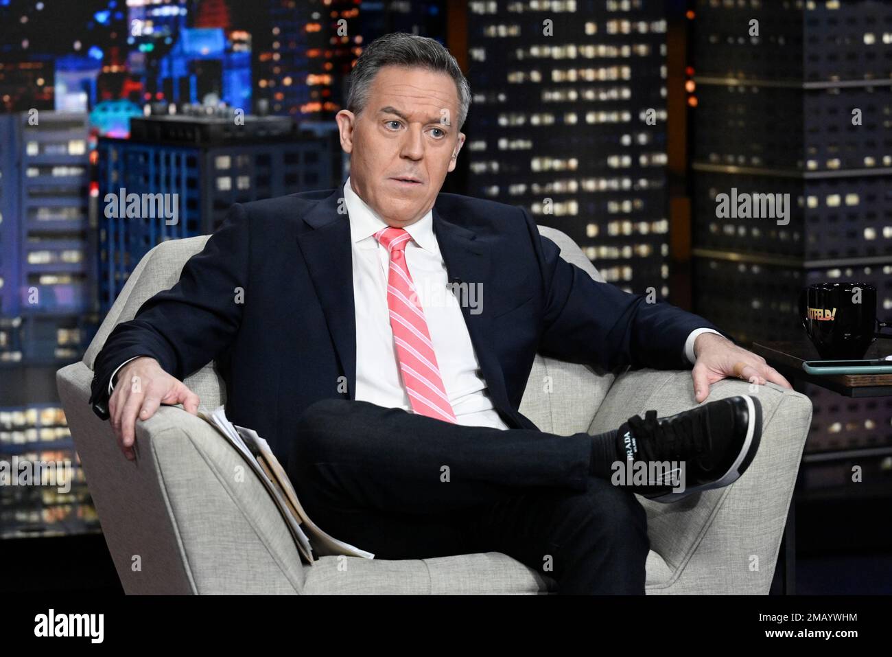 Television host Greg Gutfeld appears on FOX News Channel's late-night