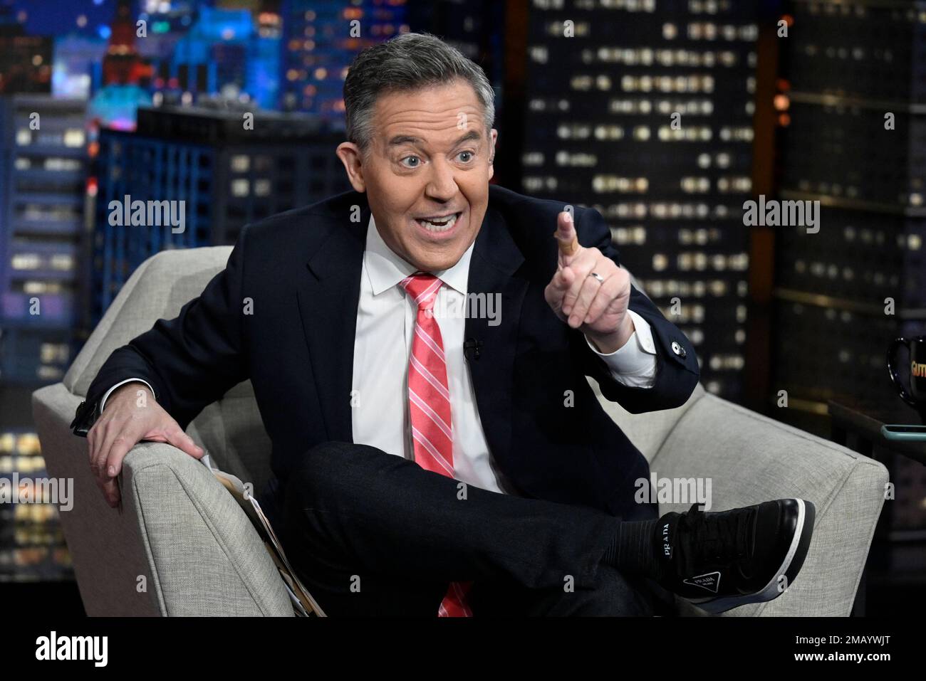 Television host Greg Gutfeld appears on FOX News Channel's late-night
