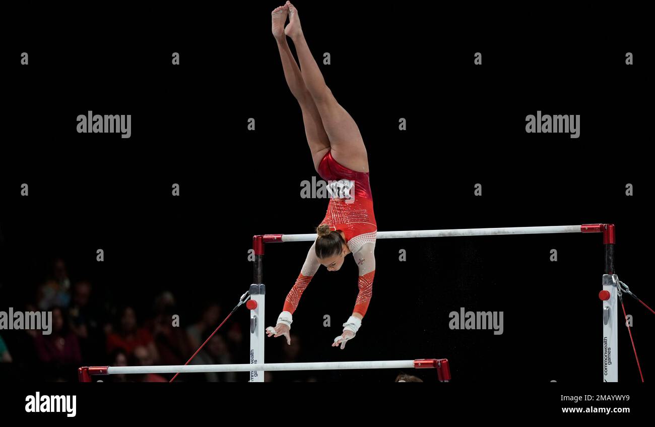 Fenton of Team England competes at the apparatus women's