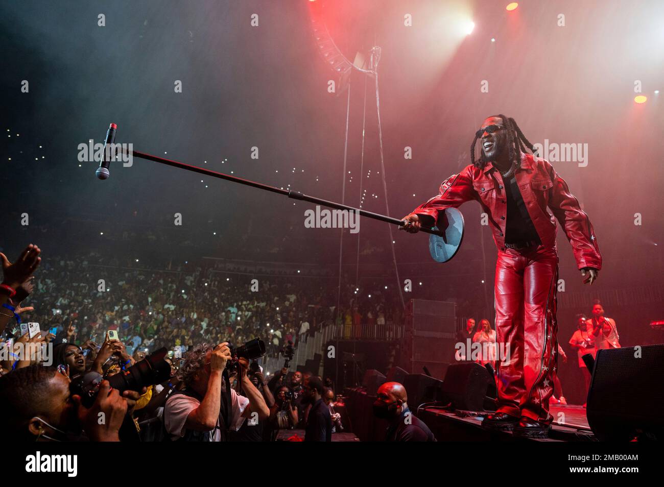 Burna Boy performs at State Farm Arena on Sunday, July 31, 2022, in