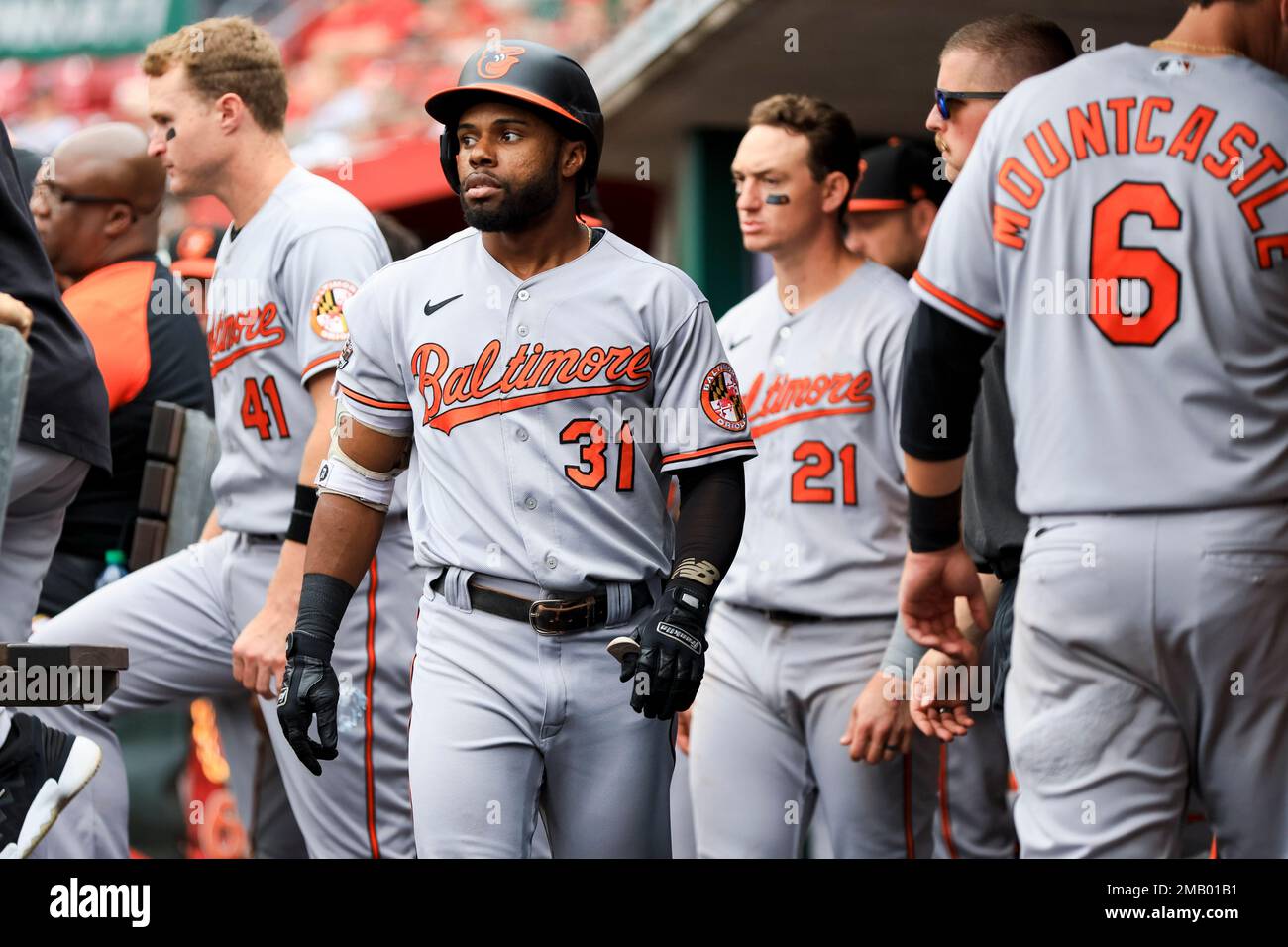 Cedric Mullins of the Baltimore Orioles stands for the national News  Photo - Getty Images