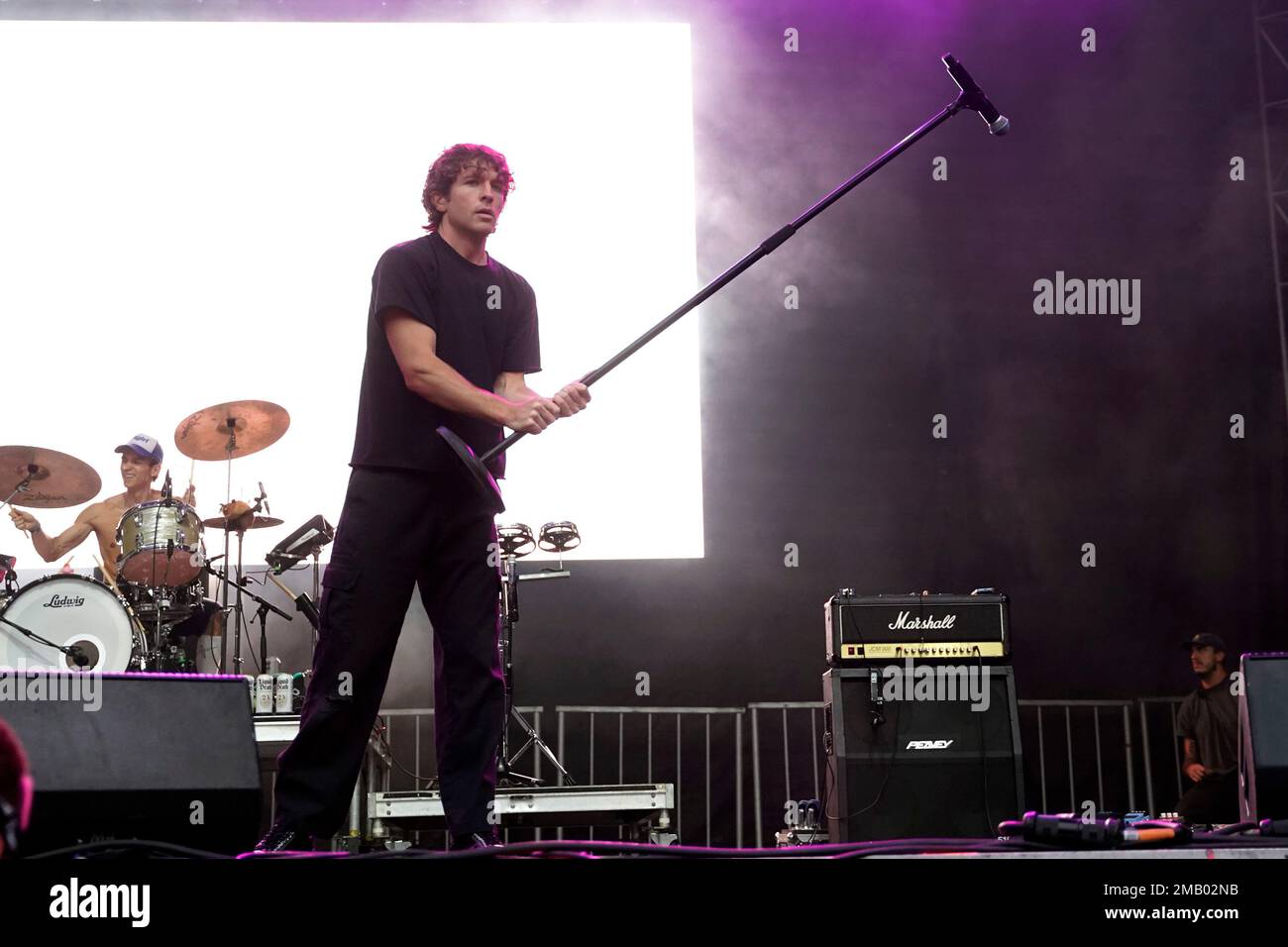 Brendan Yates of Turnstile performs on day three of the Lollapalooza