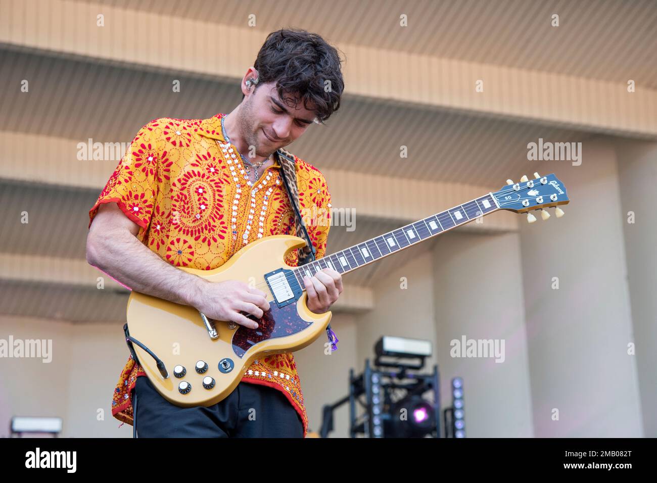 Alexandre 23 Singer Alexander 23 performs on day three of the Lollapalooza Music Festival ...