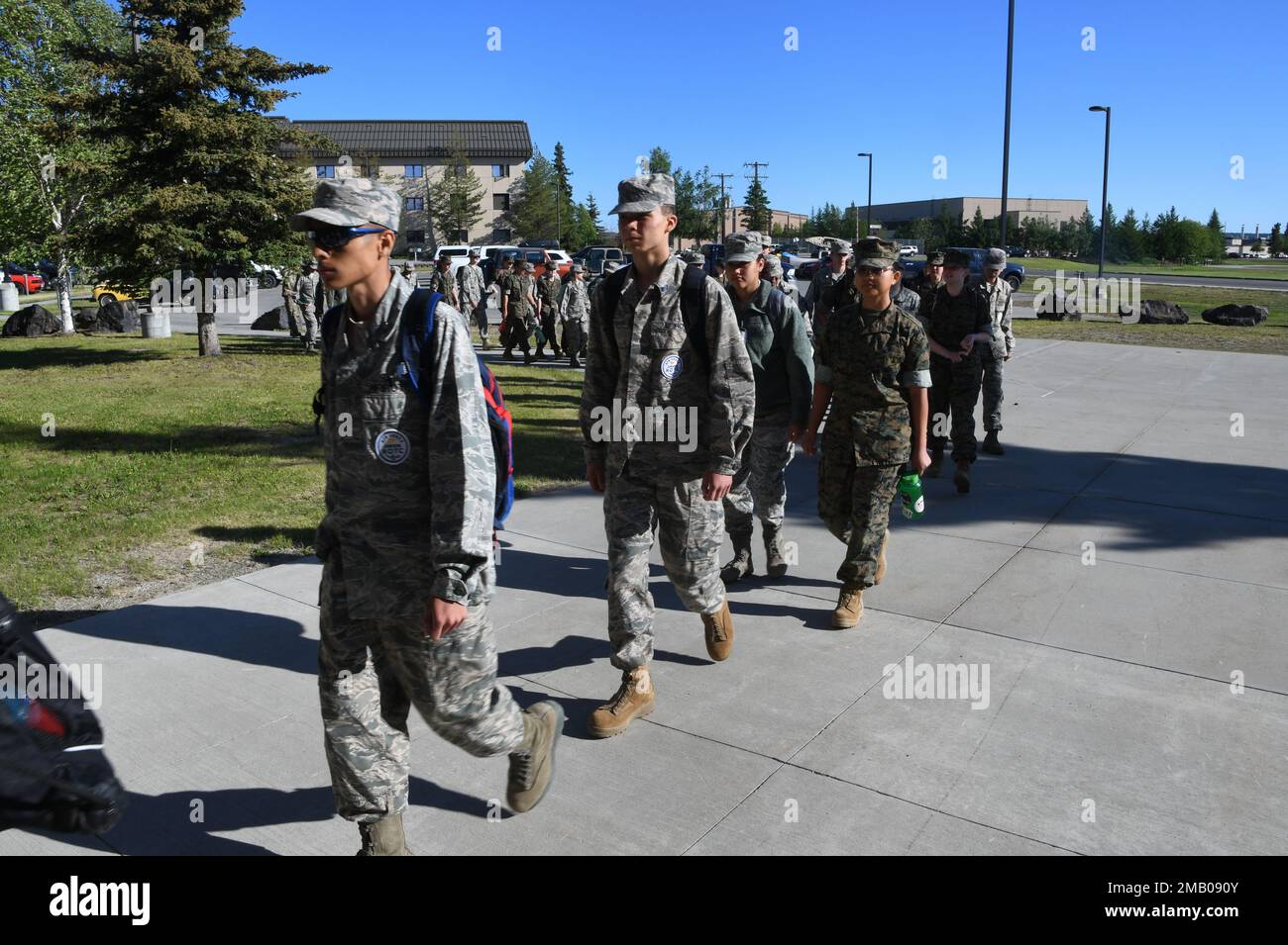 The Interior Alaska Junior Reserve Officer Training Corps visits 168th