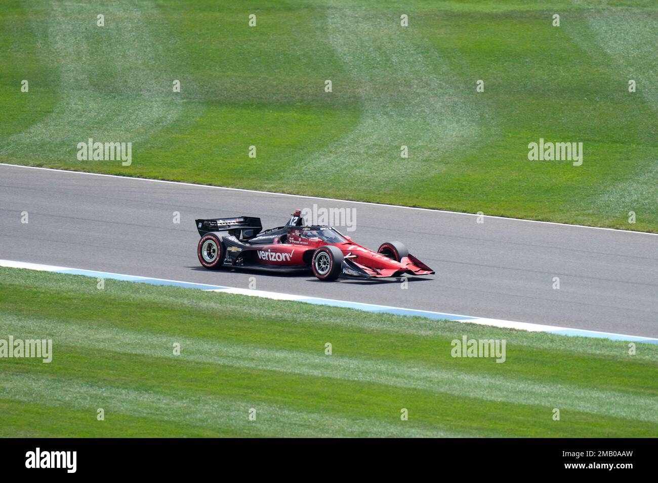 Will Power, of Autralia, drives during the running of an IndyCar auto race at the Indianapolis