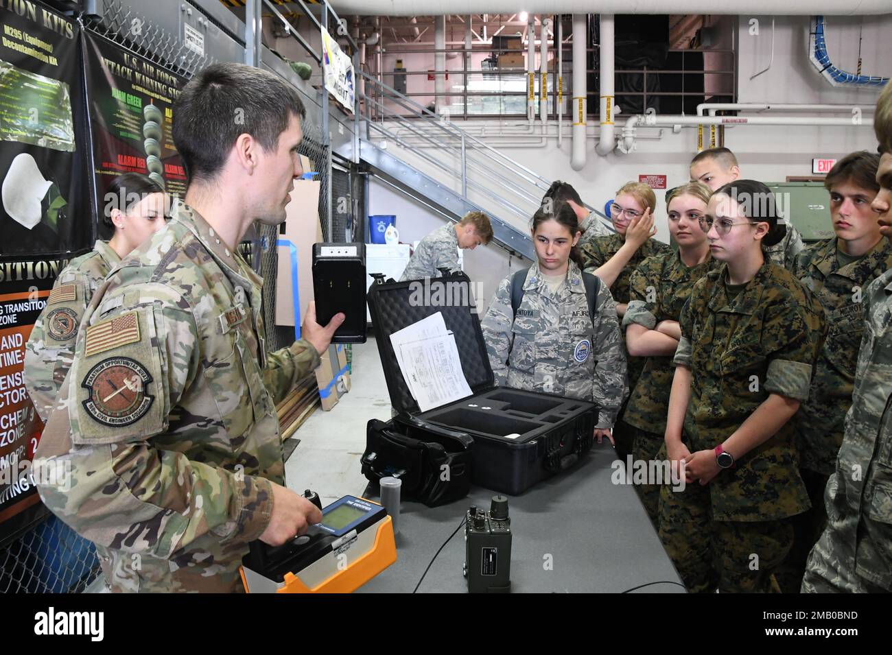 The Interior Alaska Junior Reserve Officer Training Corps visits 168th