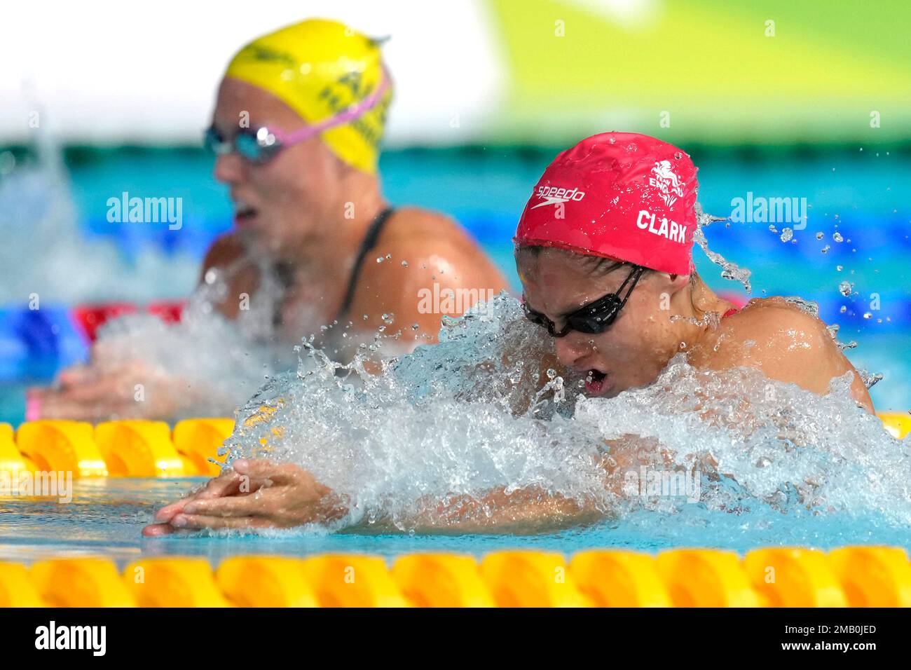 Imogen Louise Clark of England competes in the Women's 50m Breastroke
