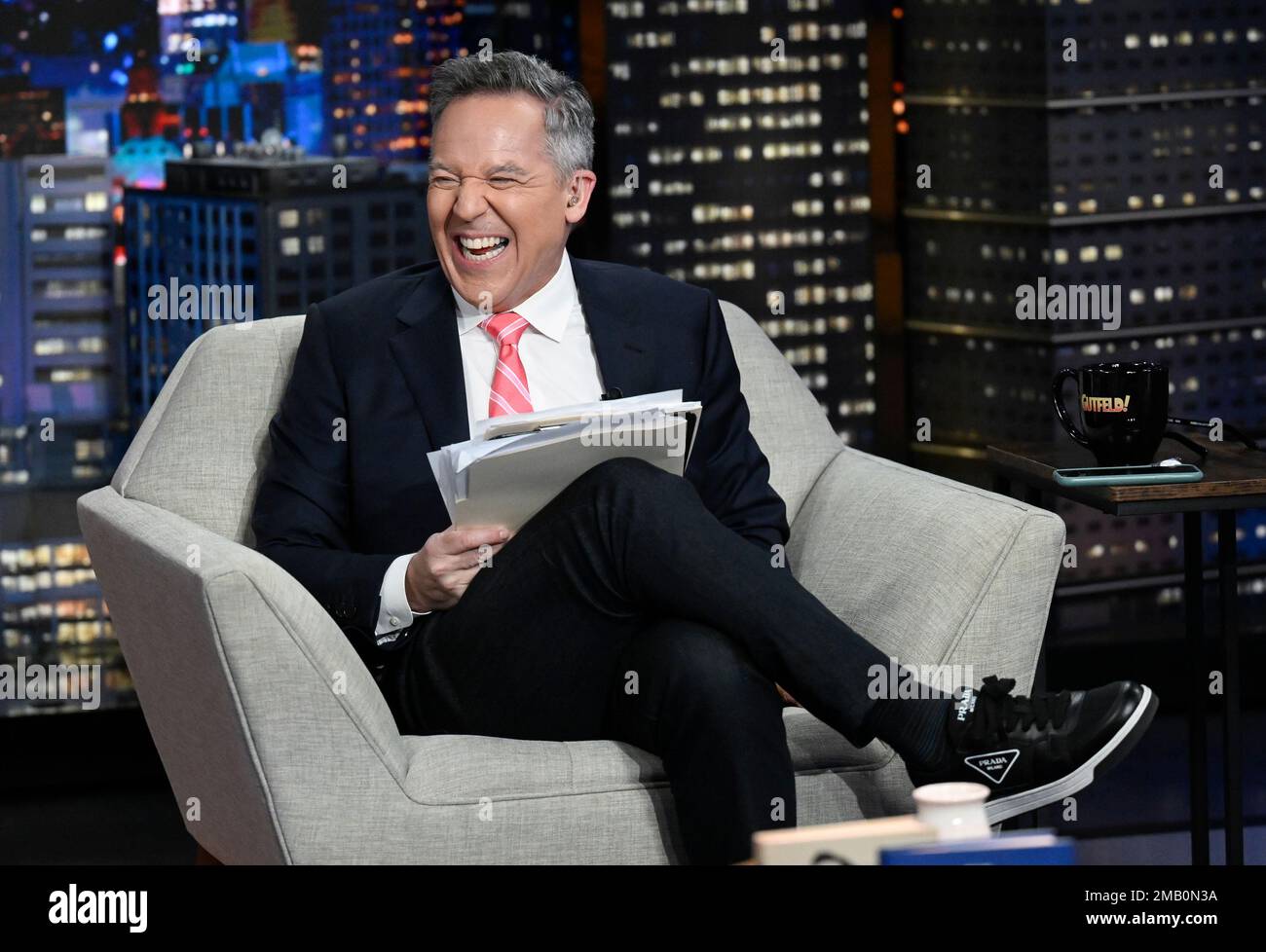 Television host Greg Gutfeld appears on FOX News Channel's late-night talk  show "Gutfeld!" at the FOX News studios on Thursday, July 28, 2022, in New  York. (Photo by Evan Agostini/Invision/AP Stock Photo -