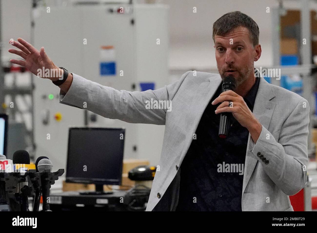 One of Jasco's Chief Eecutive Officers, Jason Trice, speaks following a