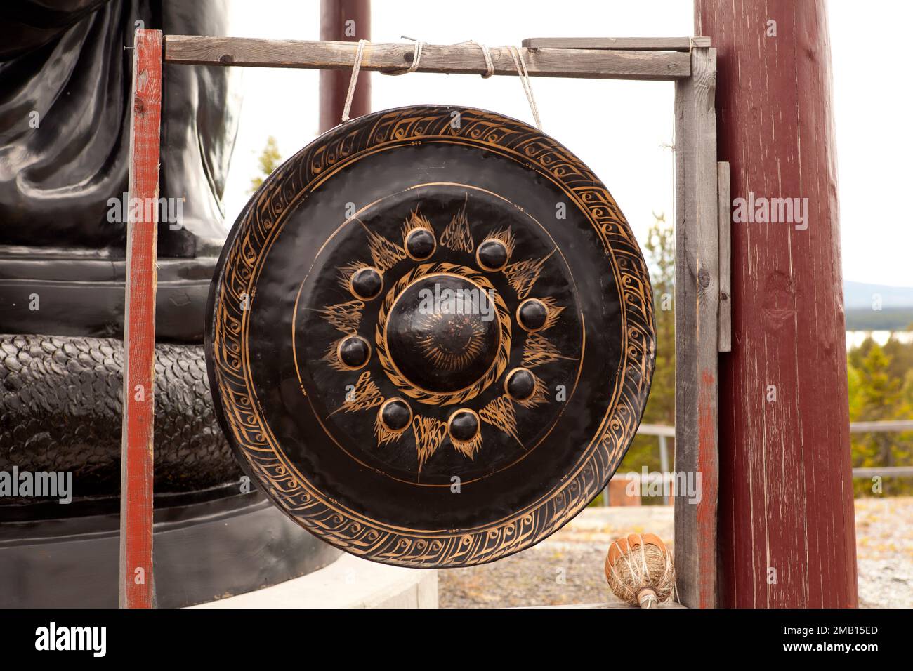 FREDRIKA, SWEDEN ON JUNE 27, 2014. The Buddha Rama Temple, belongings ...