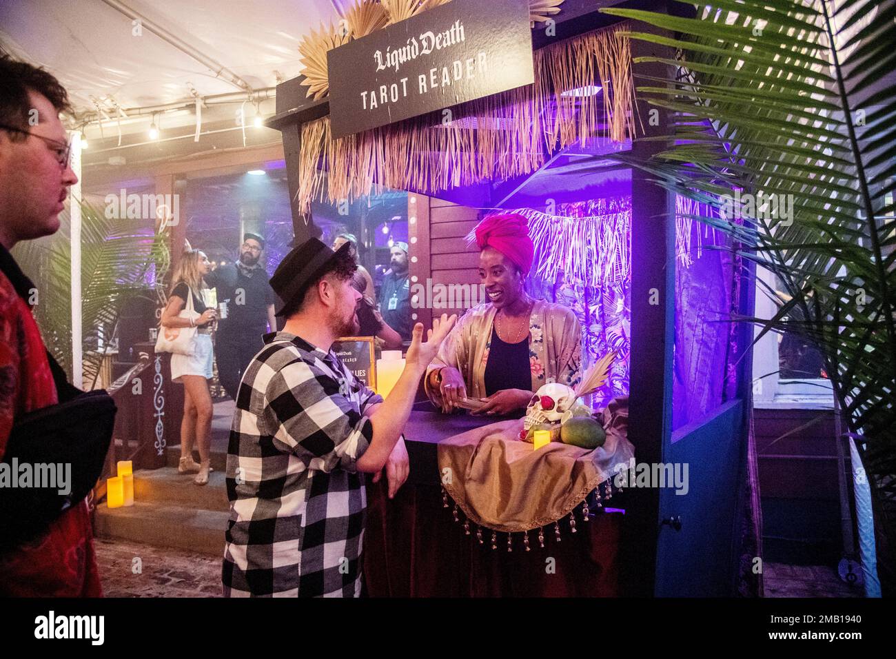 Festivalgoers are seen at Tales of the Cocktail 2022 at Liquid Death