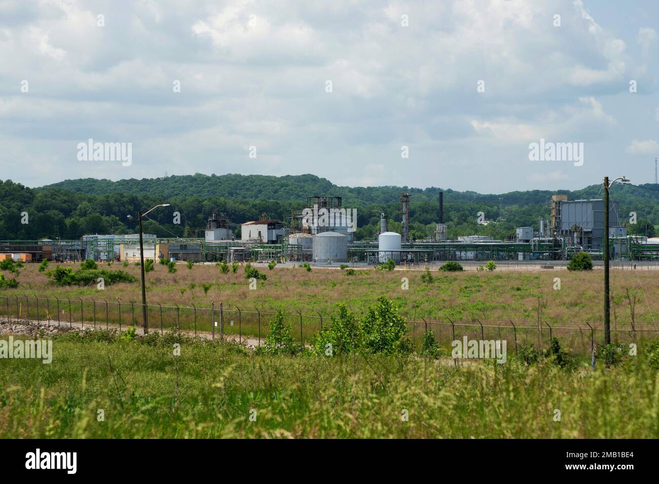 The Union Carbide plant sits in Institute, W.Va., on May 21, 2022. (AP