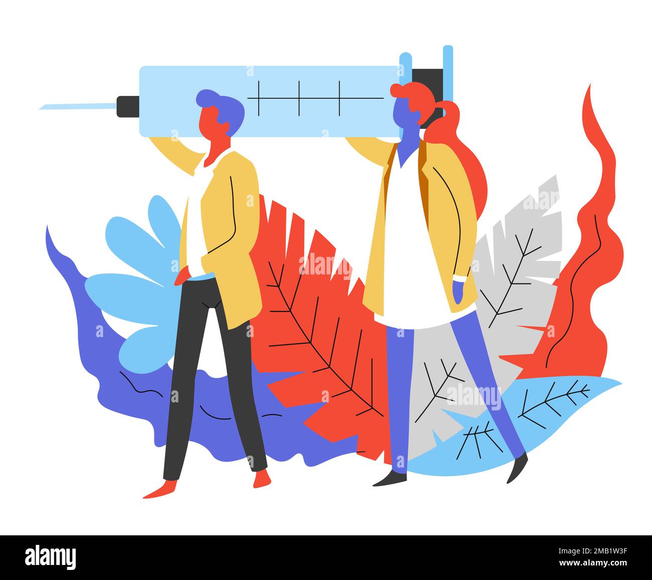 Syringe and doctors medical tool injection vector hospital worker or ...