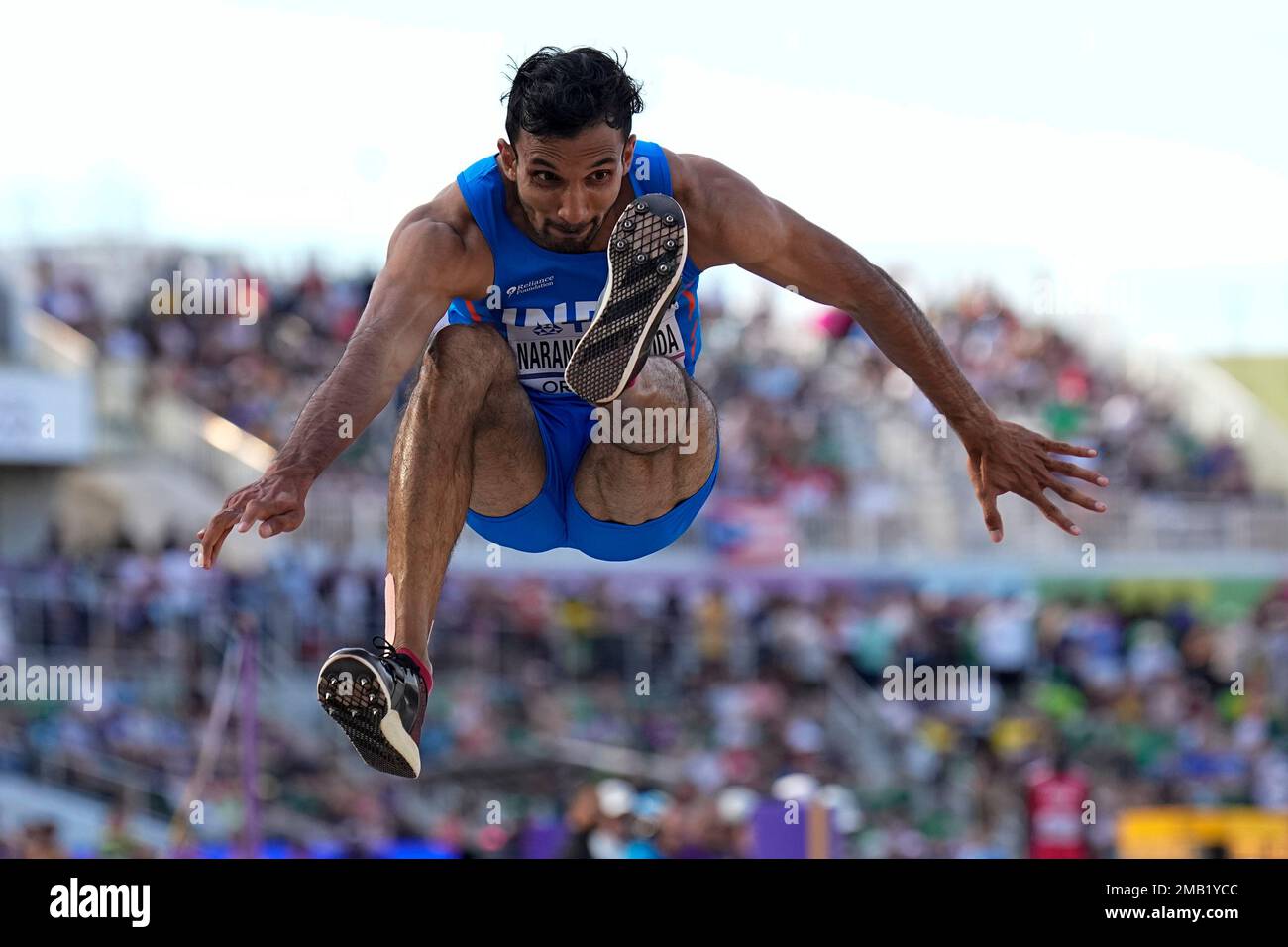 Abdulla Aboobacker Narangolintevida, of India, competes during  qualifications for the men's triple jump at the World Athletics  Championships on Thursday, July 21, 2022, in Eugene, Ore. (AP Photo/Gregory  Bull Stock Photo - Alamy