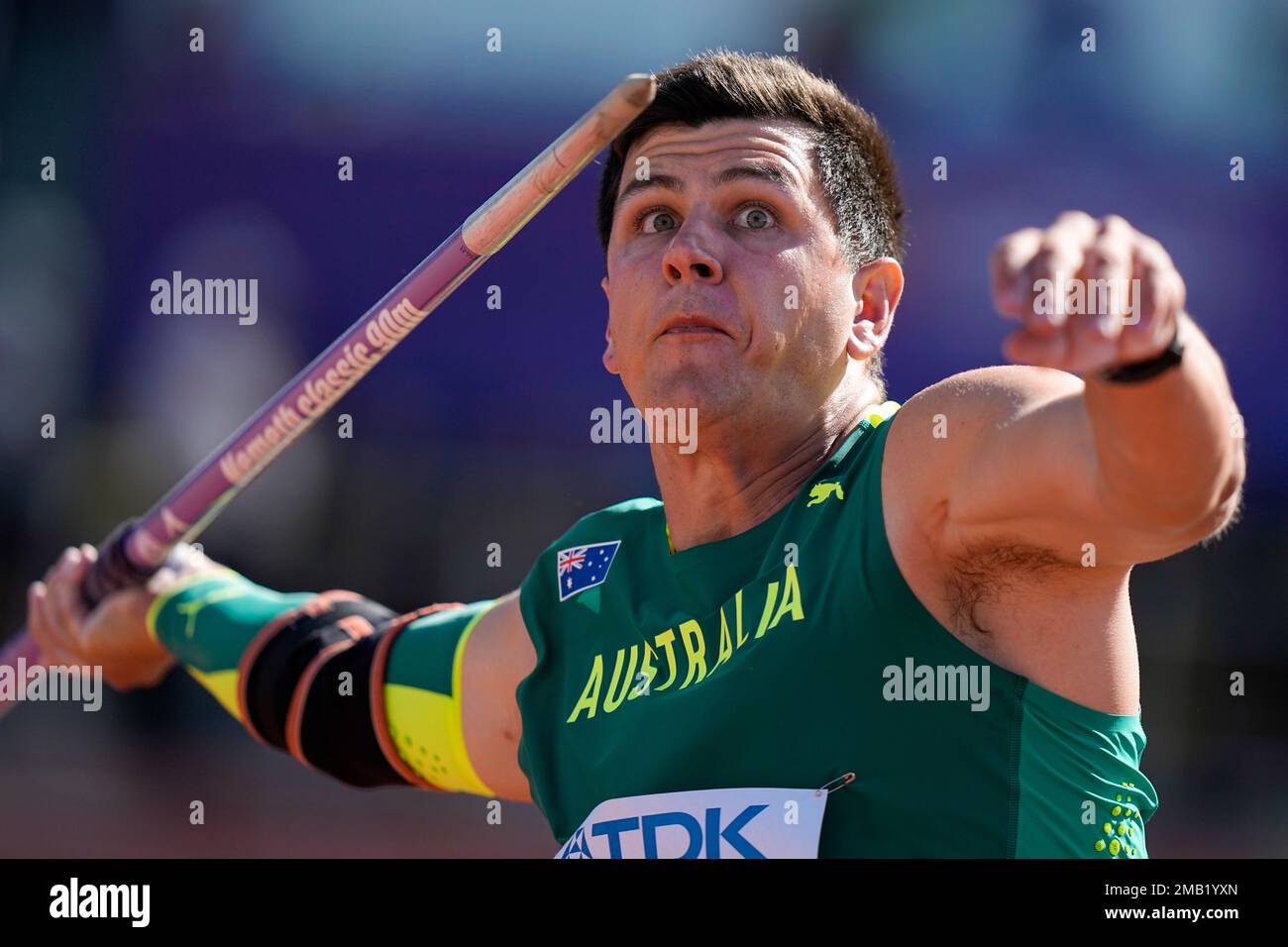 Cruz Hogan, of Australia, competes in qualifications for the men's