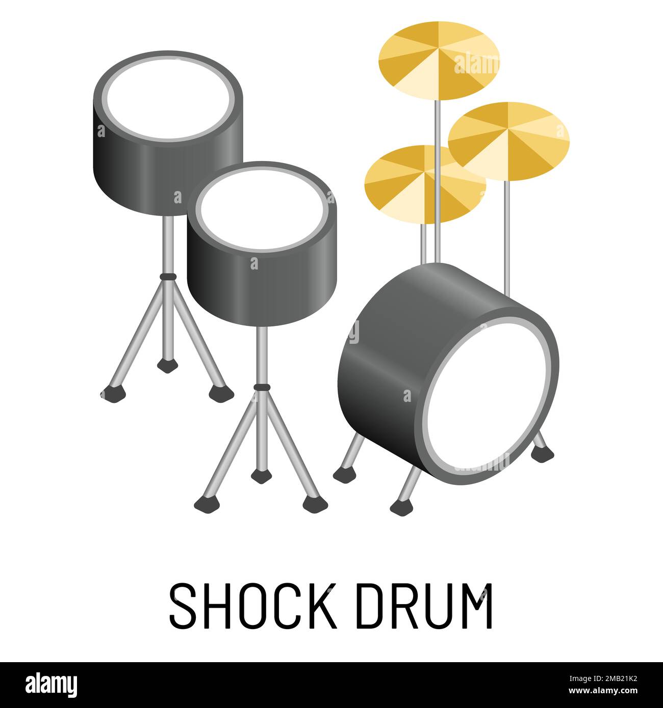 Percussion shock drum isolated musical instrument music creation vector  sound recording studio equipment beat and rhythm pop and rock jazz and  electro Stock Vector Image & Art - Alamy