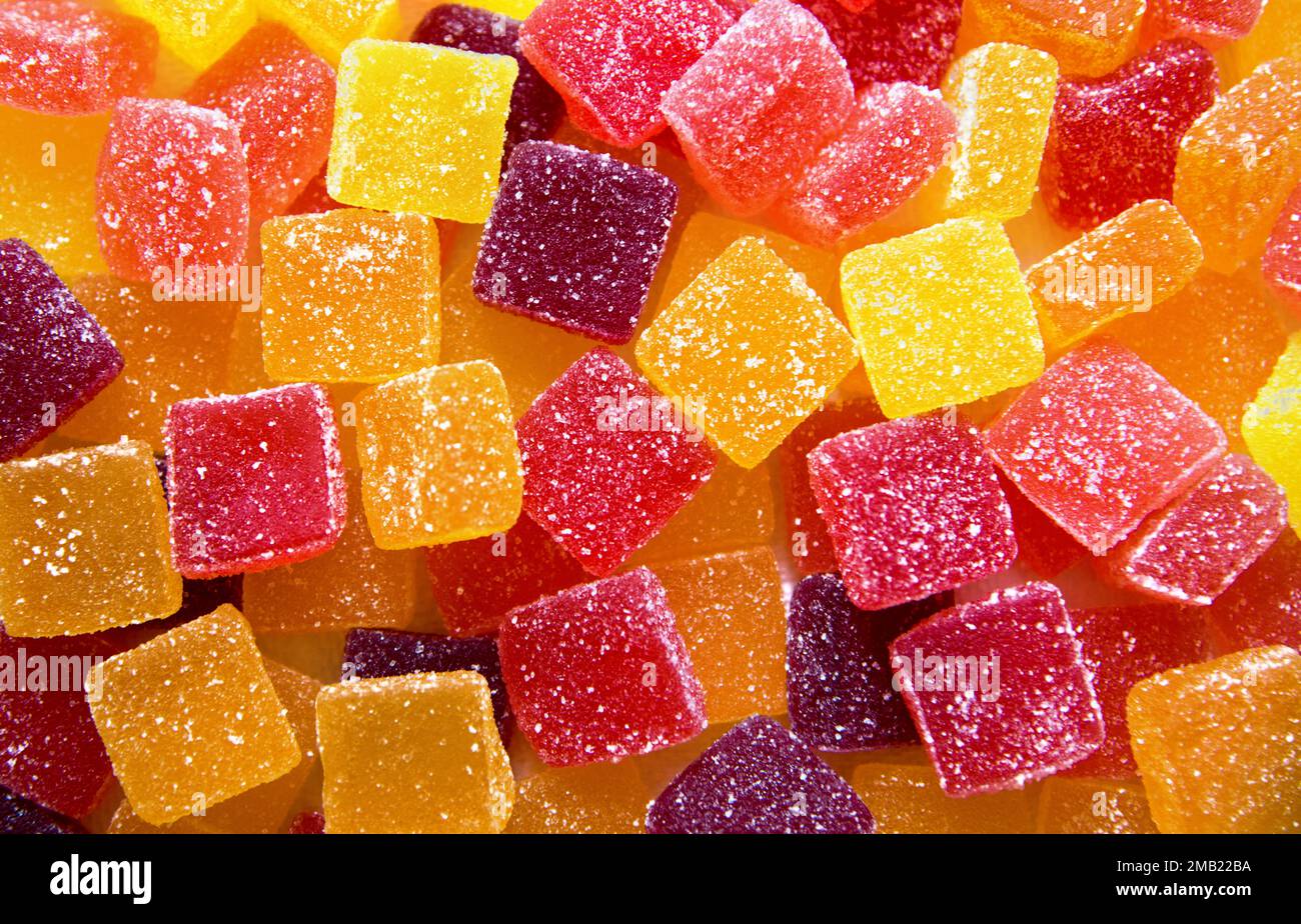 Gummy candy covered in sugar Stock Photo Alamy