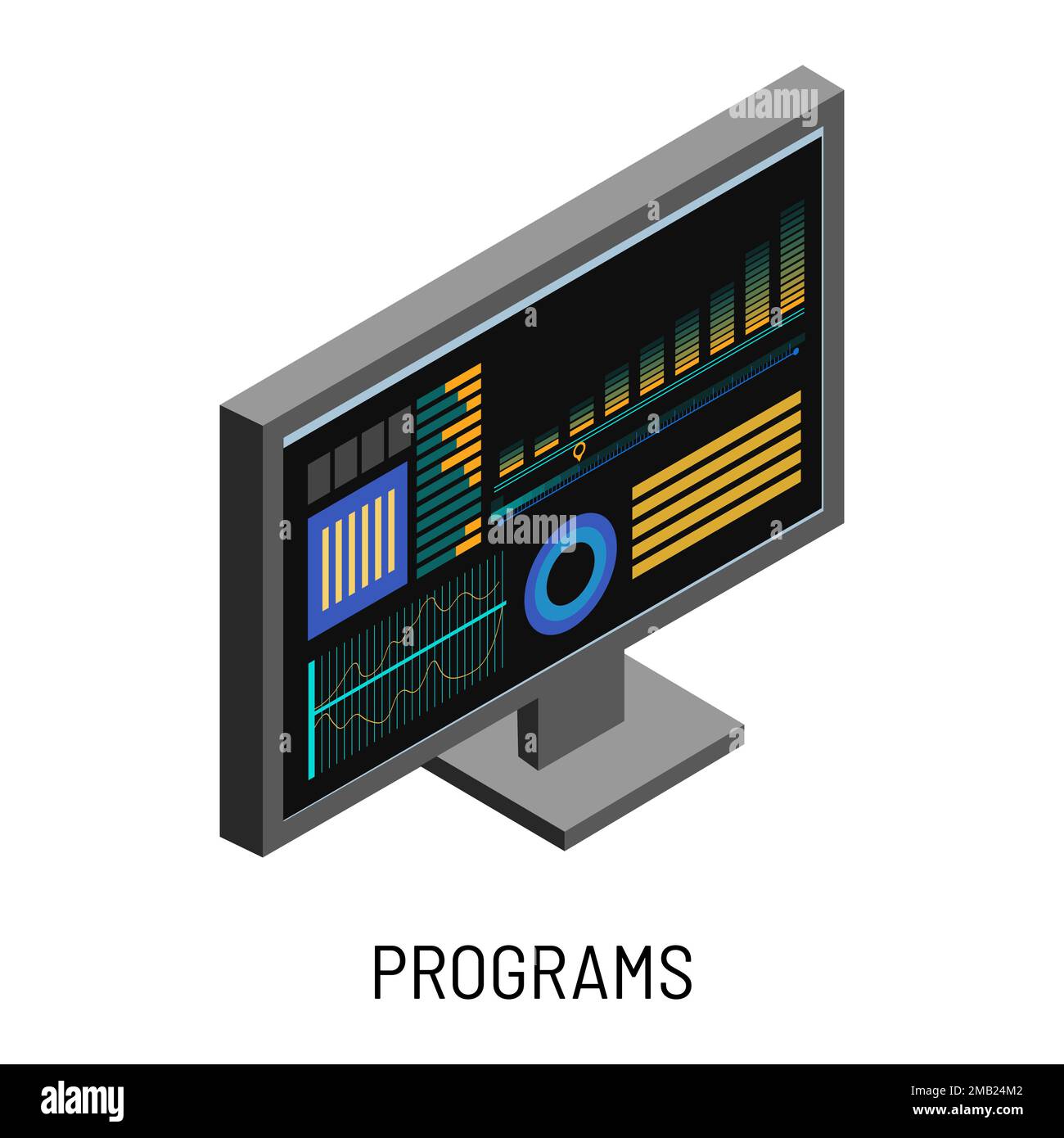 Music record studio equipment programs monitor with sound recording and