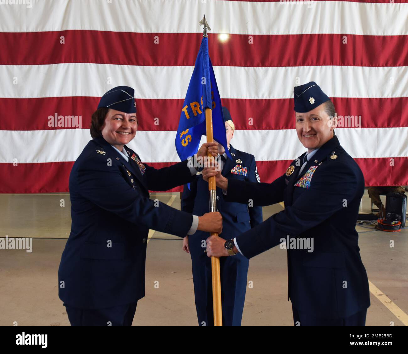 U.S. Air Force Lt. Col. Liane Zivitski, right, 315th Training Squadron